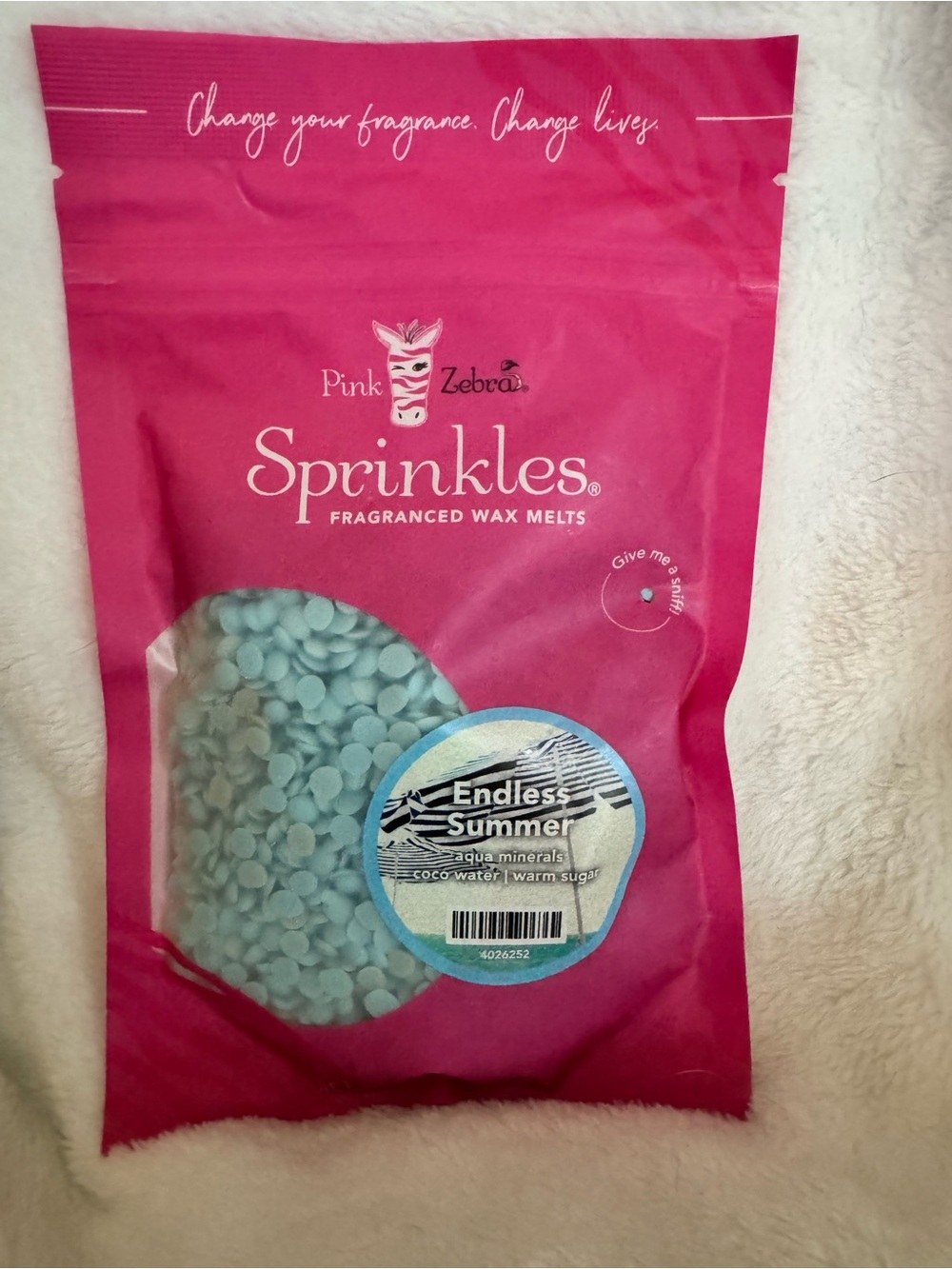 Pink Zebra Sprinkles Wax Melts - Aqua Beads
